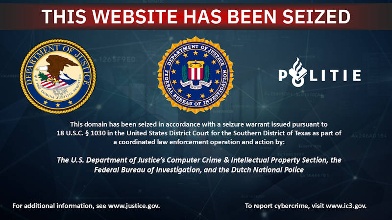Screenshot der HeartSender Webseite | © Politie, FBI